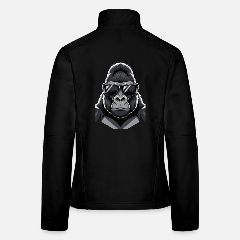 Cool Gorilla Sunglasses Design - Women's Softshell Jacket - black