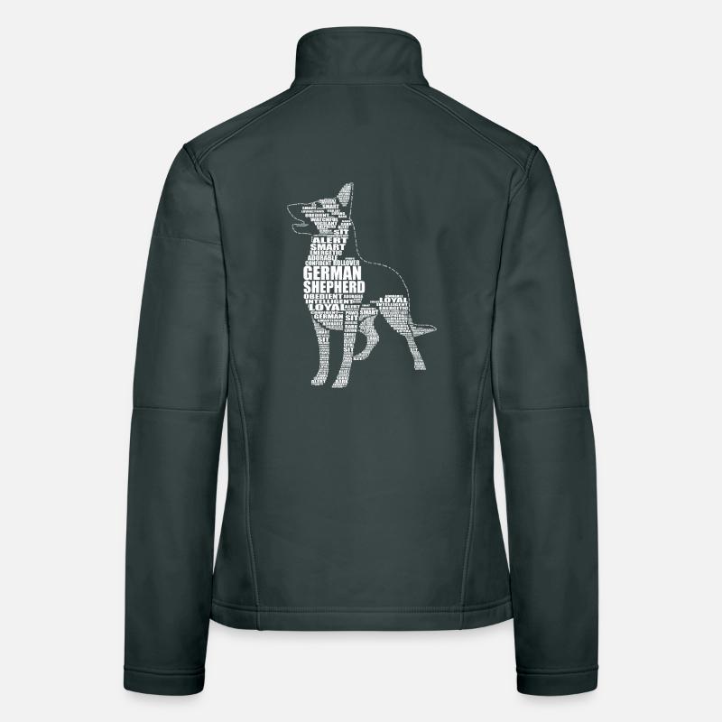 German Shepherd Typography - Word Art Women's Softshell Jacket