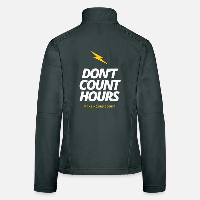 Ne comptez pas les heures, faites en sorte que les heures comptent LateNightGrind Veste en tissu softshell Femme