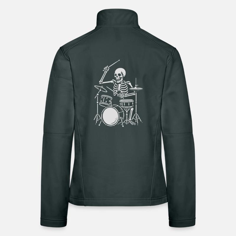 Skeleton Drummer auf der Bühne Frauen Softshelljacke