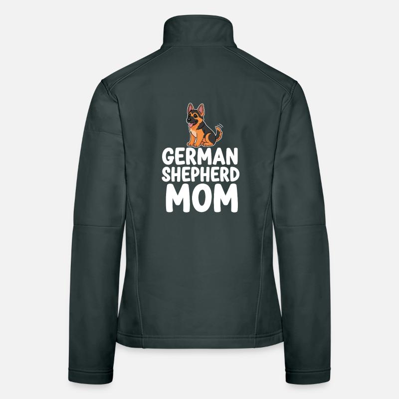 German Shepherd Mom Hundemama Schäferhund Frauen Softshelljacke