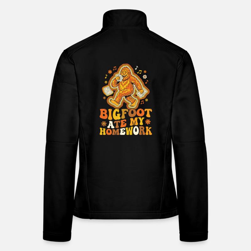 Bigfoot Ate My Homework Meme School Women's Softshell Jacket