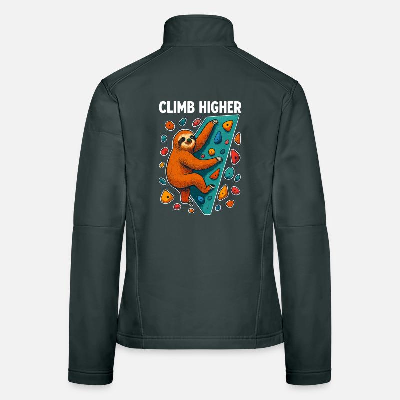 Bouldering Sloth Climbing Gift Women's Softshell Jacket