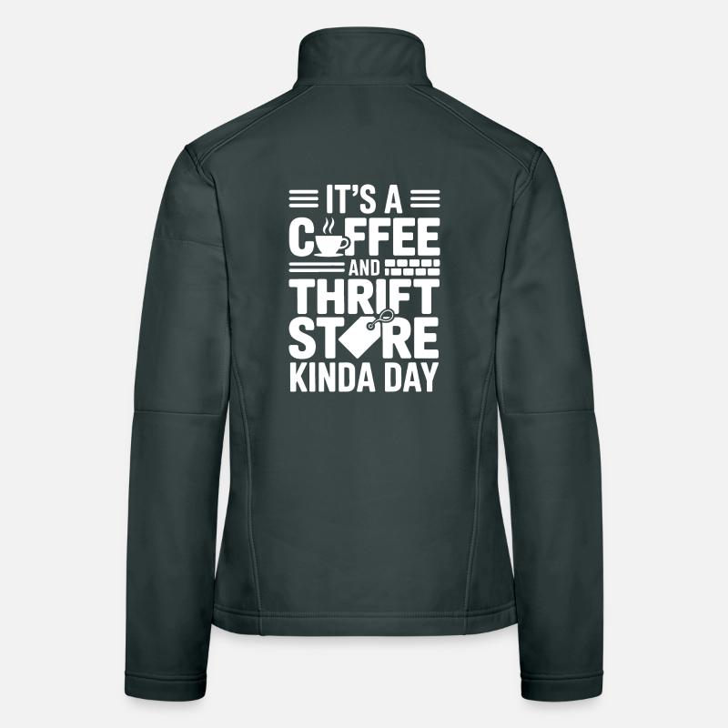 Coffee Thrift Store Day Women's Softshell Jacket