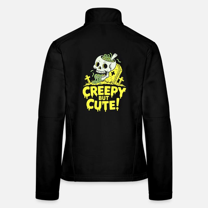 Creepy but Cute Schädel Glow Frauen Softshelljacke