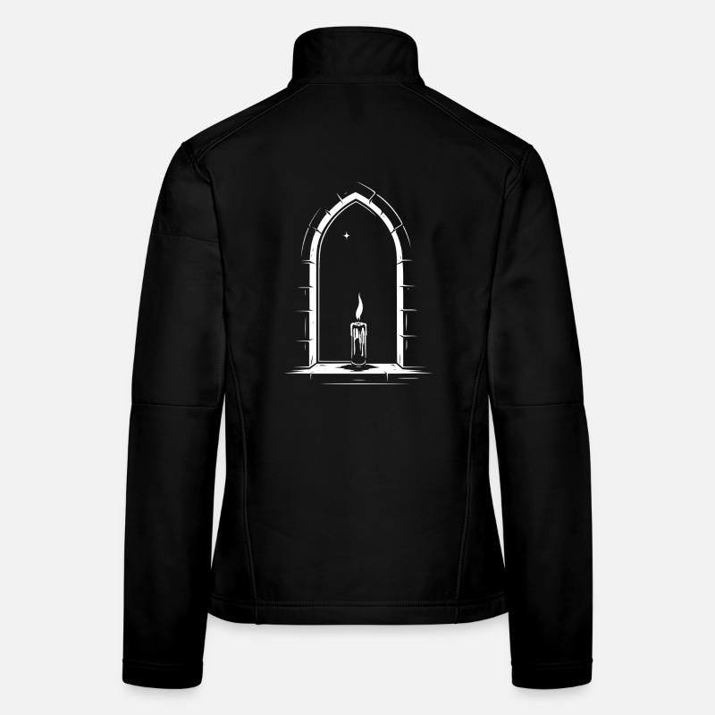 Bougie imbolc à la fenêtre Veste en tissu softshell Femme