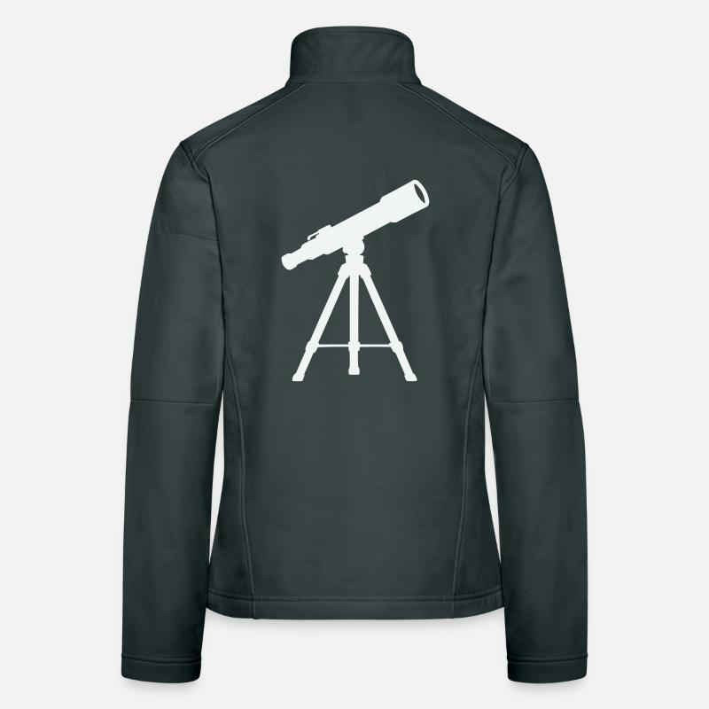 Telescope on Tripod – Starry Night Women's Softshell Jacket