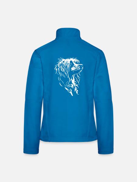 Chinese Crested Dog Silhouette Hunde Wilsigns - Frauen Softshelljacke - Schwarz - Hinten