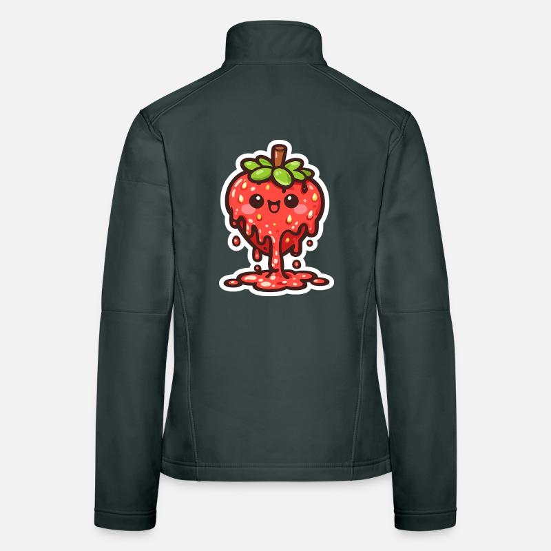 Cuddly Strawberry Drop Charm Women's Softshell Jacket