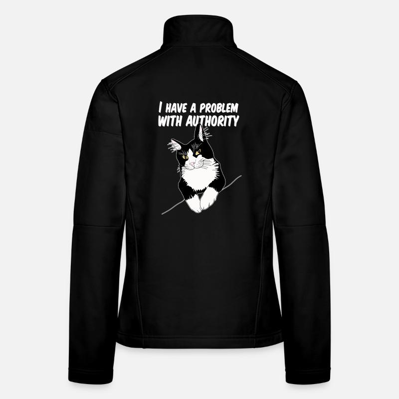 Le chat défie l’autorité Veste en tissu softshell Femme