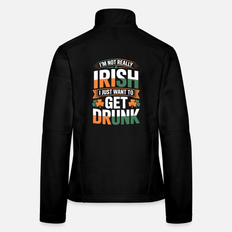 Pas vraiment Irlandais On se saoule Veste en tissu softshell Femme