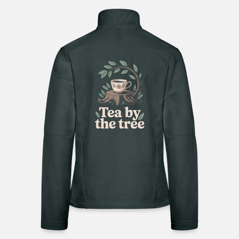Tea under the tree | Forest, Peace, Nature Women's Softshell Jacket