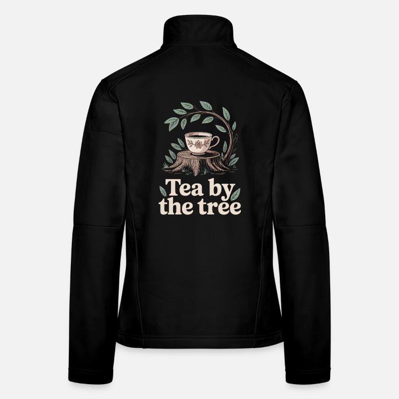 Tea under the tree | Forest, Peace, Nature Women's Softshell Jacket