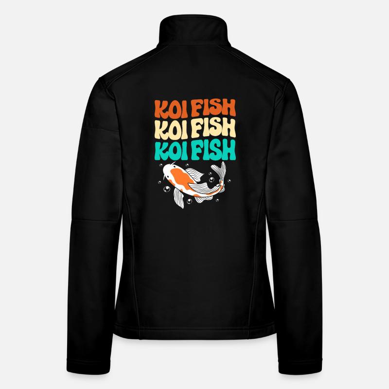 Poisson koi carpe koi koi Veste en tissu softshell Femme
