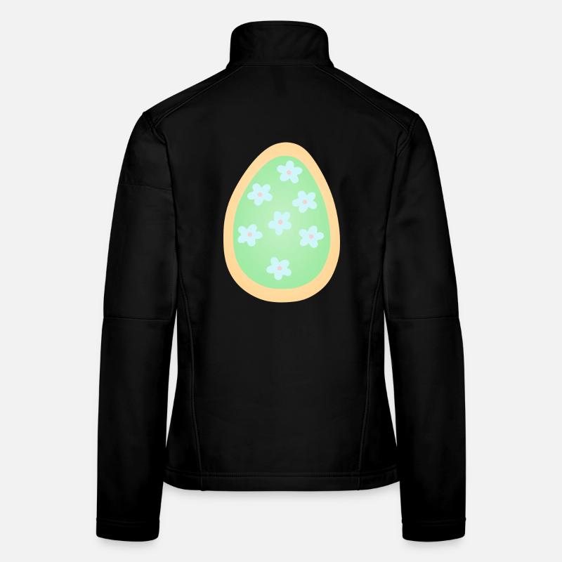 Pastel Floral Egg Pattern Women's Softshell Jacket