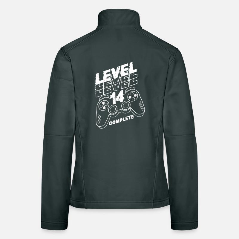 Level 14 Vollendet – Controller Sieg Geburtstag Frauen Softshelljacke