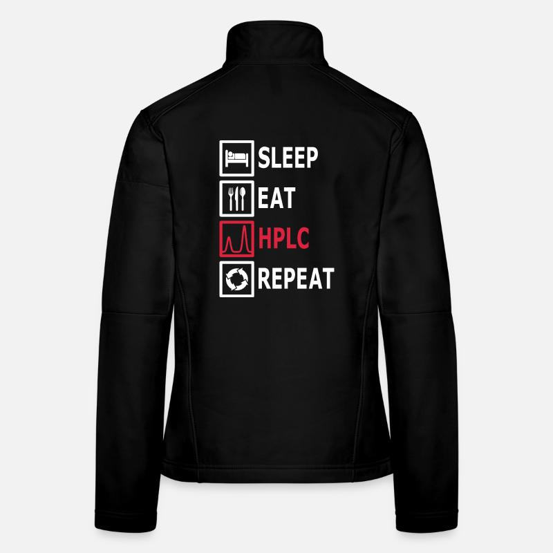 Chromatographie HPLC Performance Manger Sommeil Répéter Veste en tissu softshell Femme
