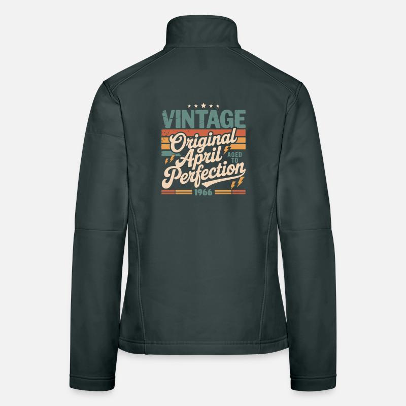 April 1966 Anniversary April 1966 Gift 1966 Women's Softshell Jacket