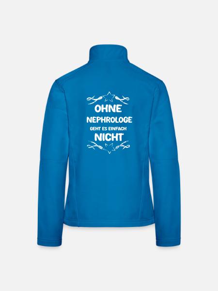 Ohne Nephrologie geht es einfach nicht - Frauen Softshelljacke - Schwarz - Hinten