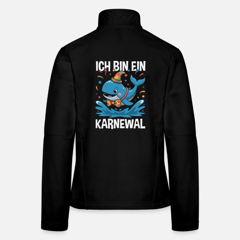 Ich Bin Ein Karnewal Wal Karneval Fasching Kostüm Frauen Softshelljacke