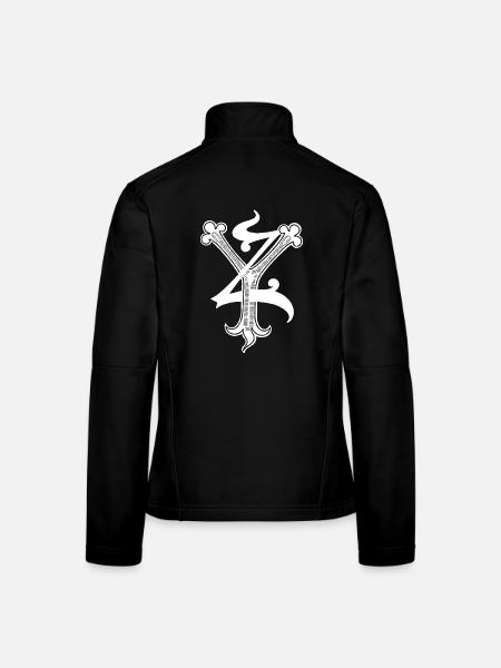 Buchstaben YZ Rapp art - Frauen Softshelljacke - Schwarz - Hinten
