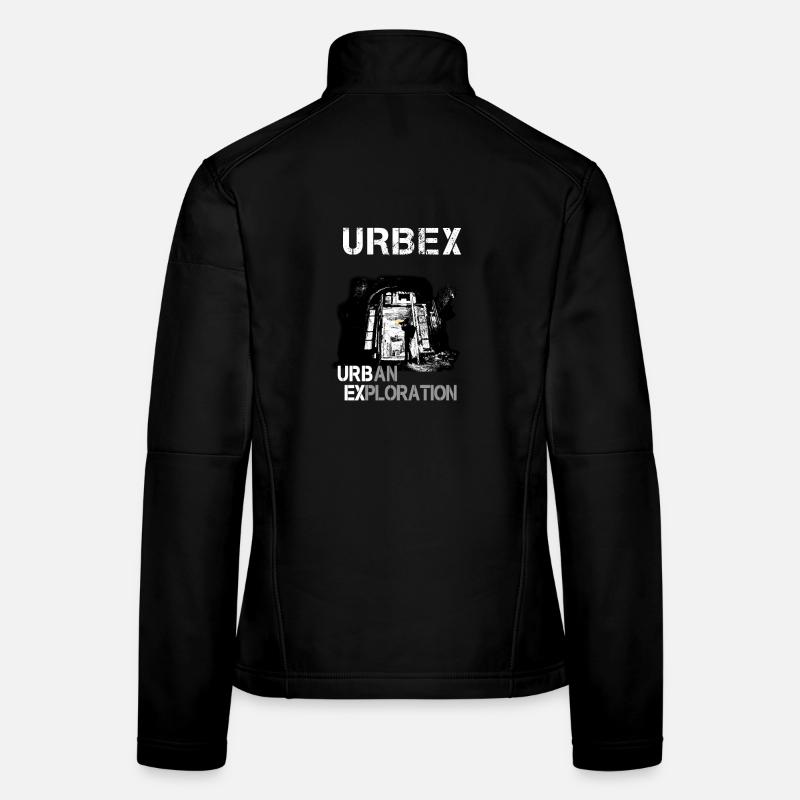 Black and White Urban Exploration Women's Softshell Jacket