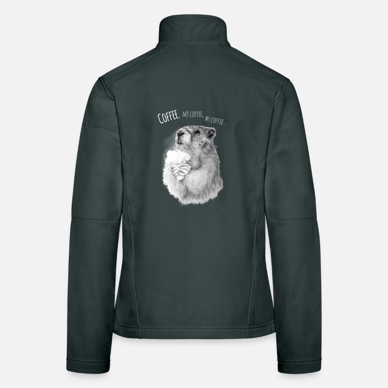 Coffee hamster enjoyment Women's Softshell Jacket