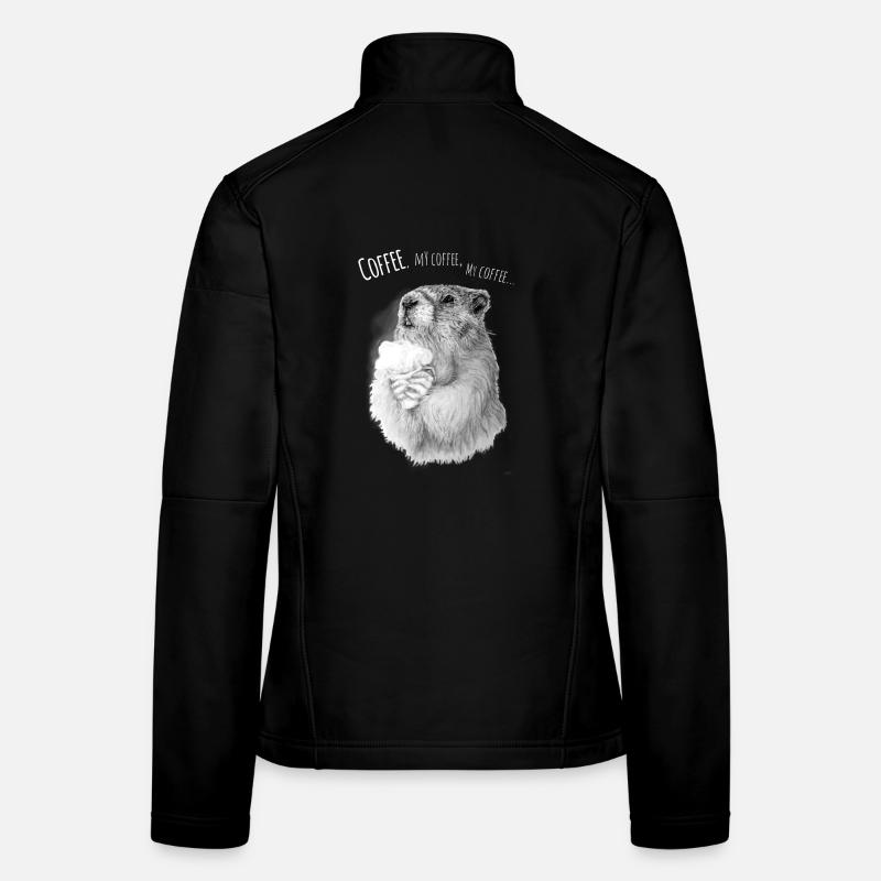 Plaisir de hamster au café Veste en tissu softshell Femme