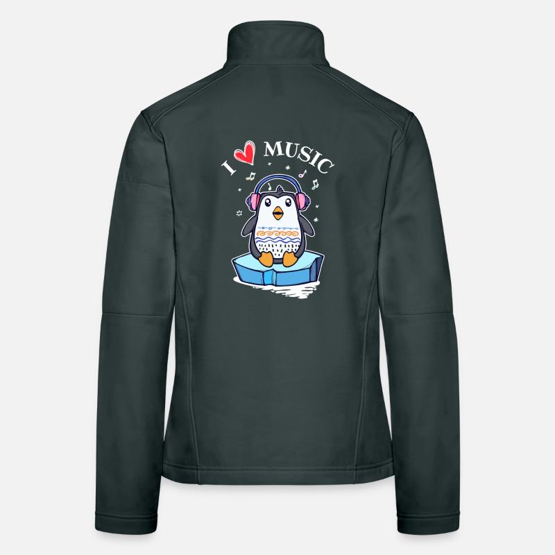 Herz Eis Pinguin Antarktis Tier Statement Vogel Frauen Softshelljacke