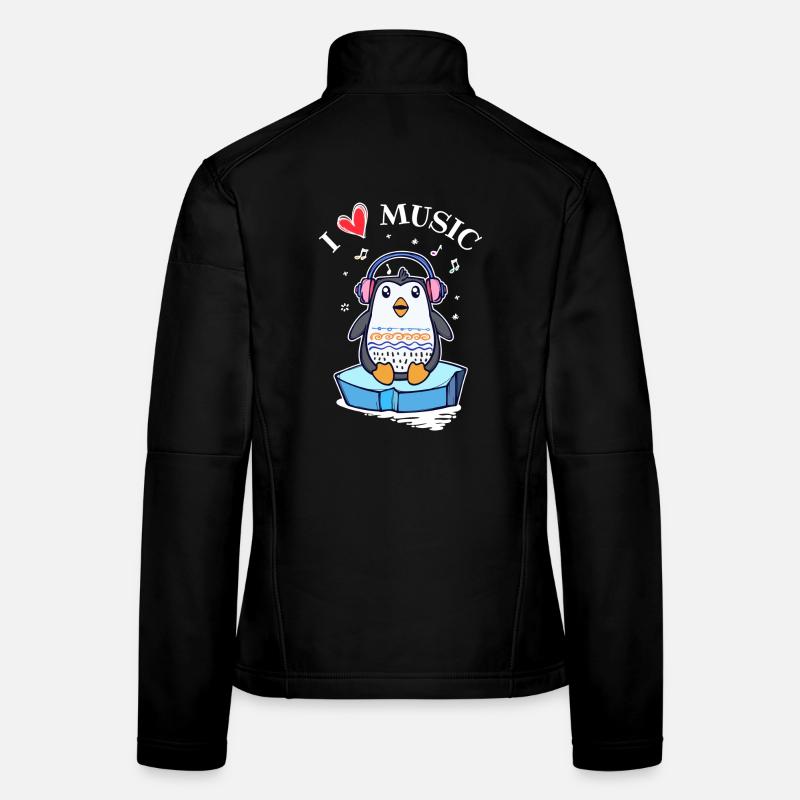 Herz Eis Pinguin Antarktis Tier Statement Vogel Frauen Softshelljacke