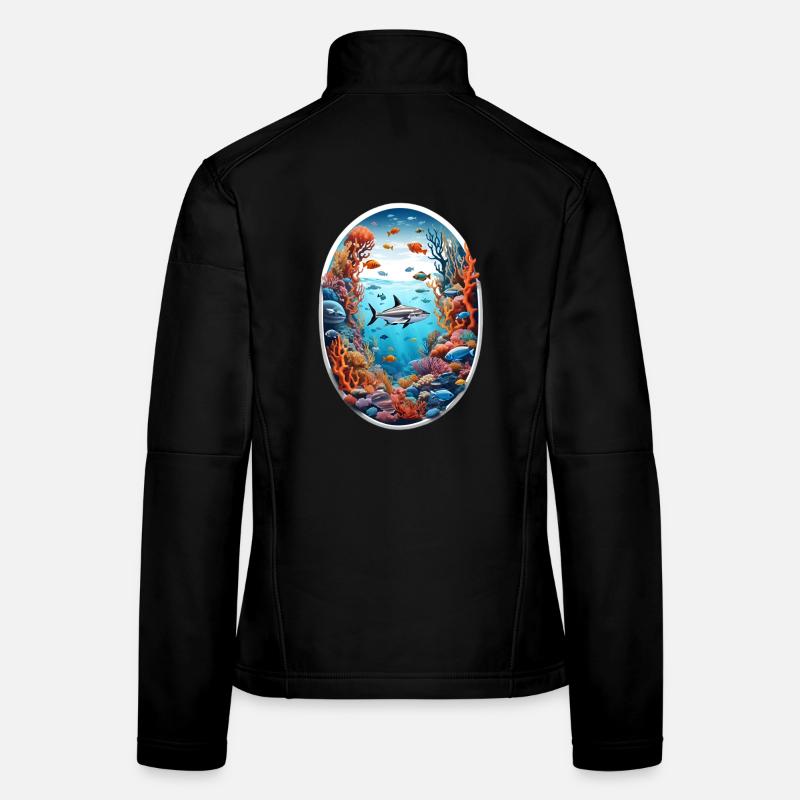 Marine Animals-Fish Women's Softshell Jacket