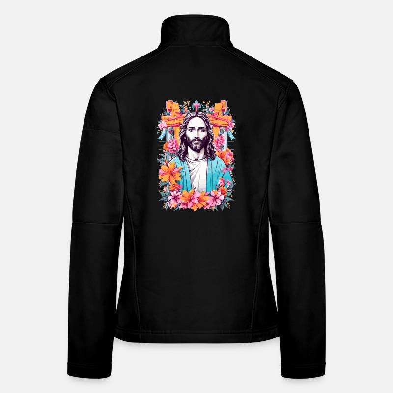 Jesus Christus Frauen Softshelljacke