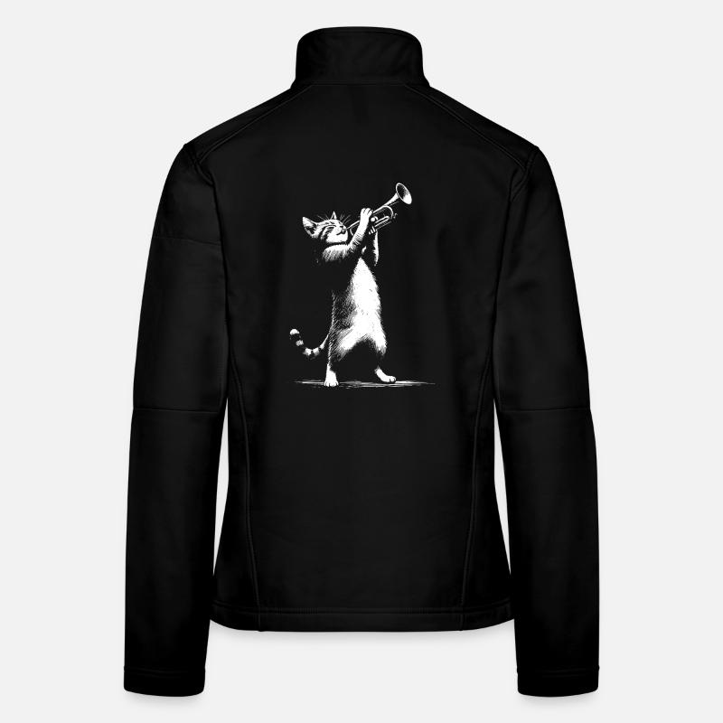 Chat avec trompette Veste en tissu softshell Femme