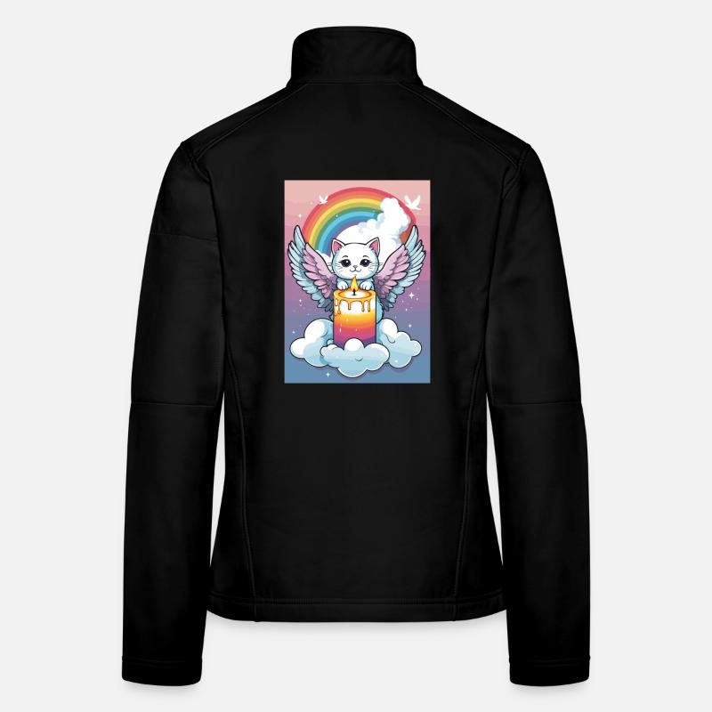 Ange chat mignon Veste en tissu softshell Femme