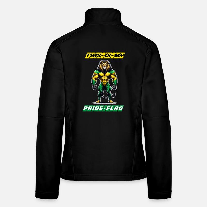 Les lions de la Jamaïque, c'est mon drapeau Veste en tissu softshell Femme