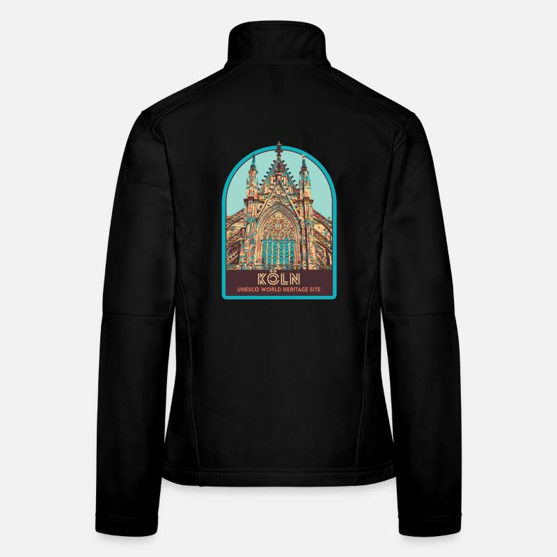 Illustration Facade Cathedral Cologne, Germany Women's Softshell Jacket