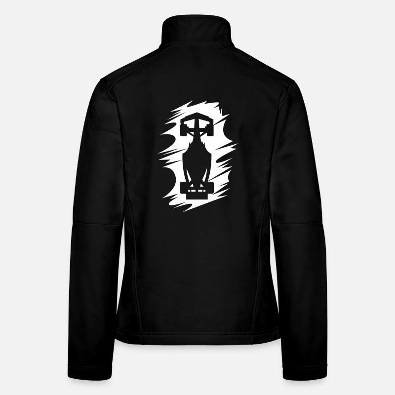 Car Formula Racing Symbol Smudge Effect Illustration Women's Softshell Jacket