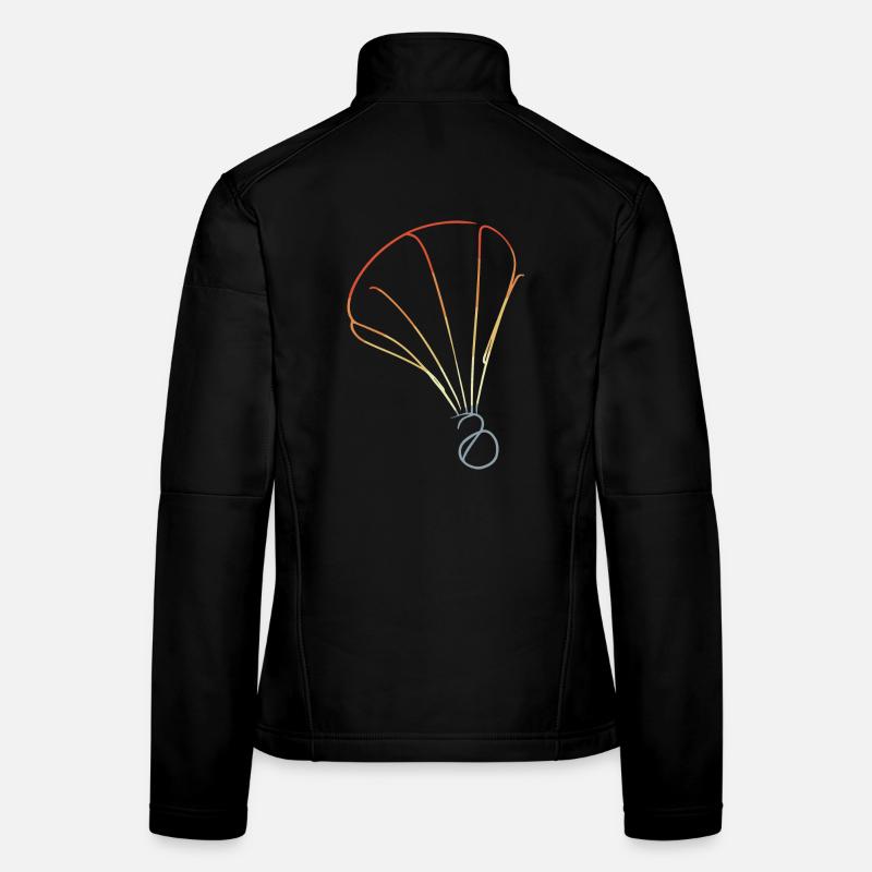 Retro Shuttlecock Sketch Women's Softshell Jacket