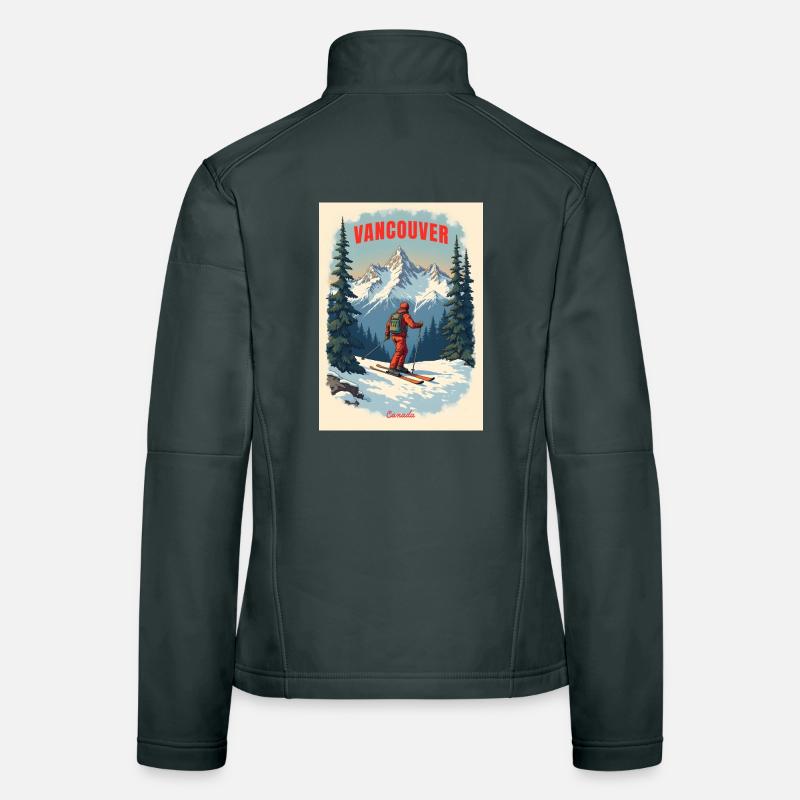 Vancouver Mountain Scenery Women's Softshell Jacket
