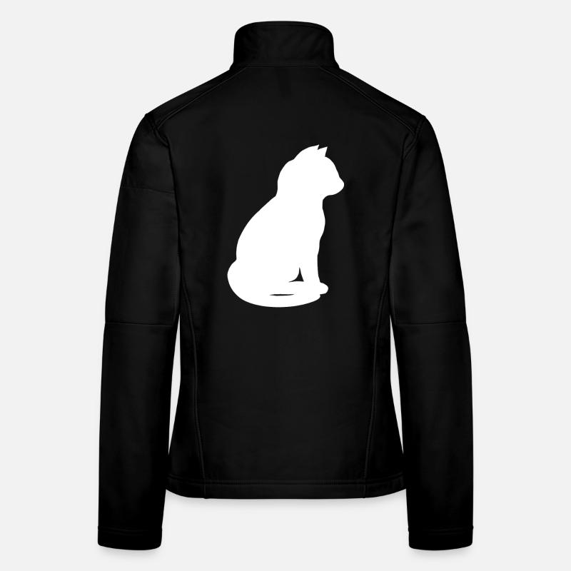 sitzende katzensilhouette v2 Frauen Softshelljacke