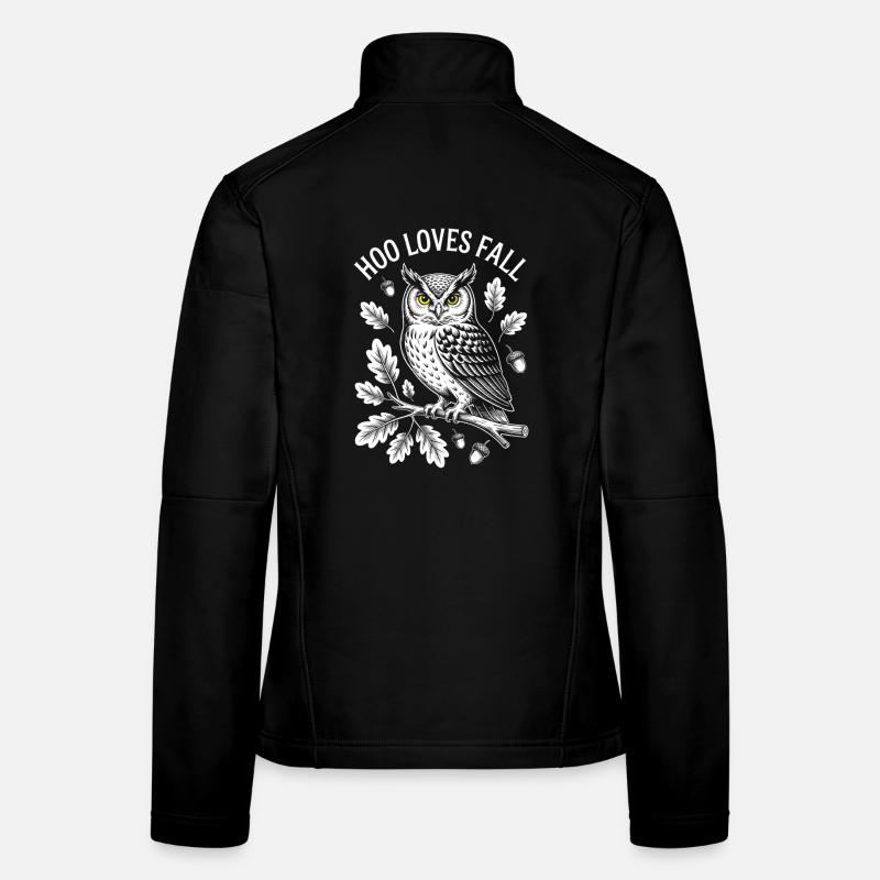 Eule im Herbstzauber - Lustiger Spruch im Herbst Frauen Softshelljacke