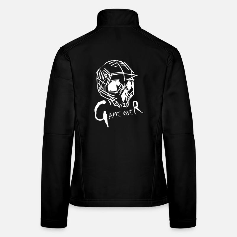Game Over in white - Women's Softshell Jacket - black