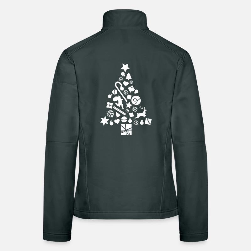 Decorated Christmas tree Women's Softshell Jacket