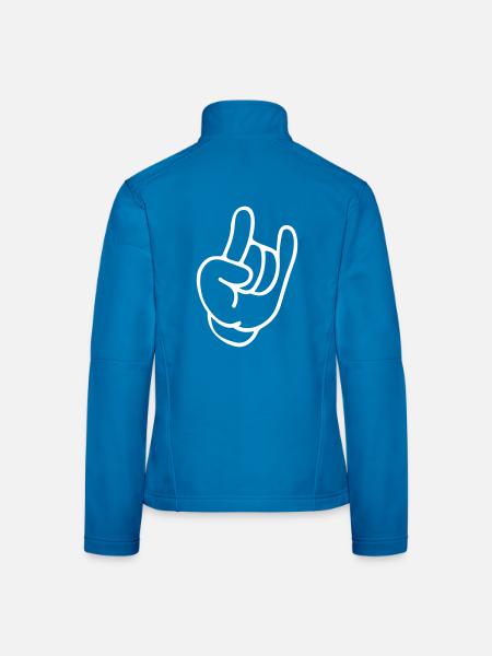 Rockhand Silhouette Motif - Veste en tissu softshell Femme - noir - Dos