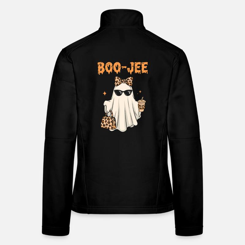 Pink Ghost Halloween Cute Kids Gift Women's Softshell Jacket