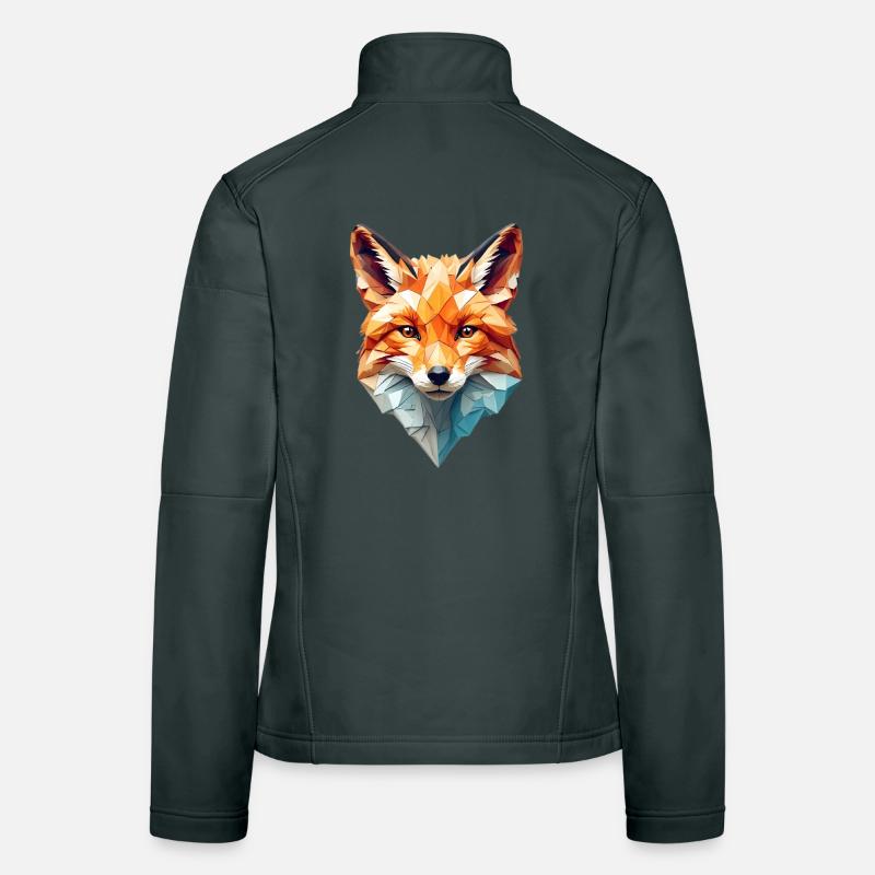 Geometric fox head Women's Softshell Jacket