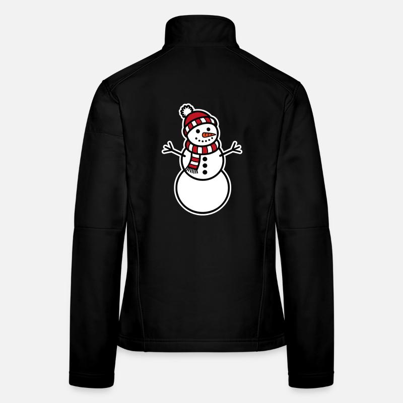 Schneemann - Frauen Softshelljacke - Schwarz