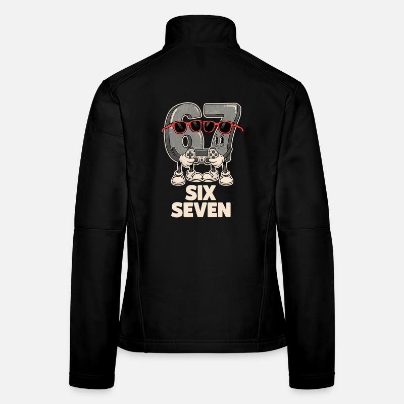 6 7 Sechs Sieben Meme Aura Points Gaming Süß  Frauen Softshelljacke