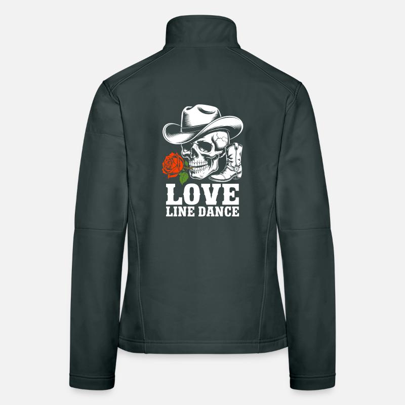 Skull Line-Dance Rose Women's Softshell Jacket