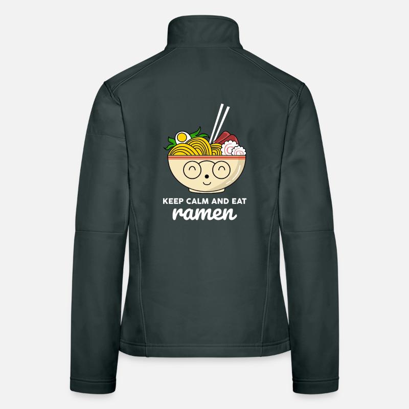 Keep Calm Eat Ramen Kawaii Shirt Women's Softshell Jacket